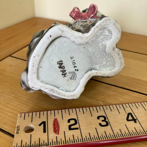 Puppy Dog Ceramic Vase Planter Vintage Made in Japan Big Eye Terrier S1042 Nanco - Picture 9 of 9